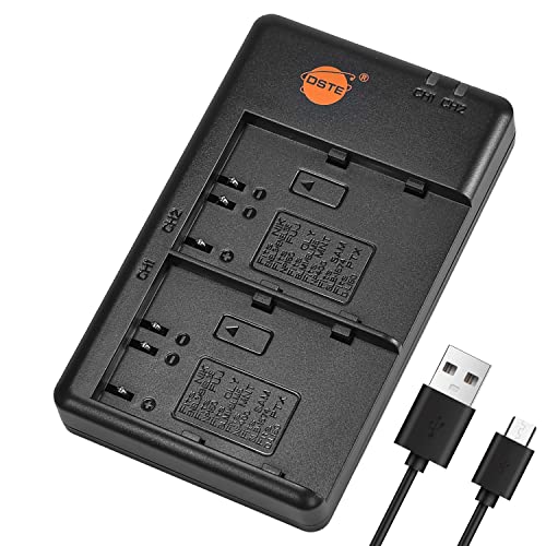 DSTE Fast Charging USB Dual Batterie Ladegerät Compatible für Nikon EN-EL3 EN-EL3E,Fuji NP-150,Olympus BLM1 PS-BLM1 BLM5 PS-BLM5,minolta NP-400,Samsung SLB-1674,Pentax D-LI50 von DSTE