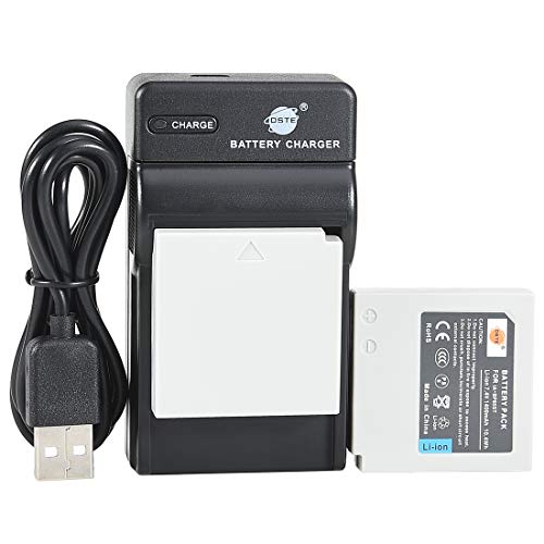 DSTE IA-BP85ST Li-Ionen Batterie (2-Pack) und Micro USB Ladegerät Anzug Kompatibel mit Samsung VP-HMX08 VP-HMX10 VP-HMX10C VP-HMX20C VP-MX10 VP-MX20 VP-MX25 HMX-H100 HMX-H104 HMX-H105 HMX-H106 von DSTE