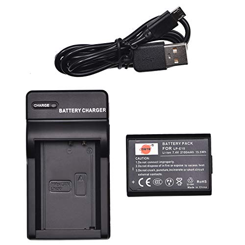DSTE LP-E10 Li-Ionen Batterie und Micro USB Ladegerät Anzug kompatibel mit Canon EOS 1100D 1200D X50 X70 Rebel T3 Rebel T5 DSTE LP-E10 Li-Ionen Batterie und Micro USB Ladegerät Anzug kompatibel mit Canon EOS 1100D 1200D X50 X70 Rebel T3 Rebel T5 von DSTE