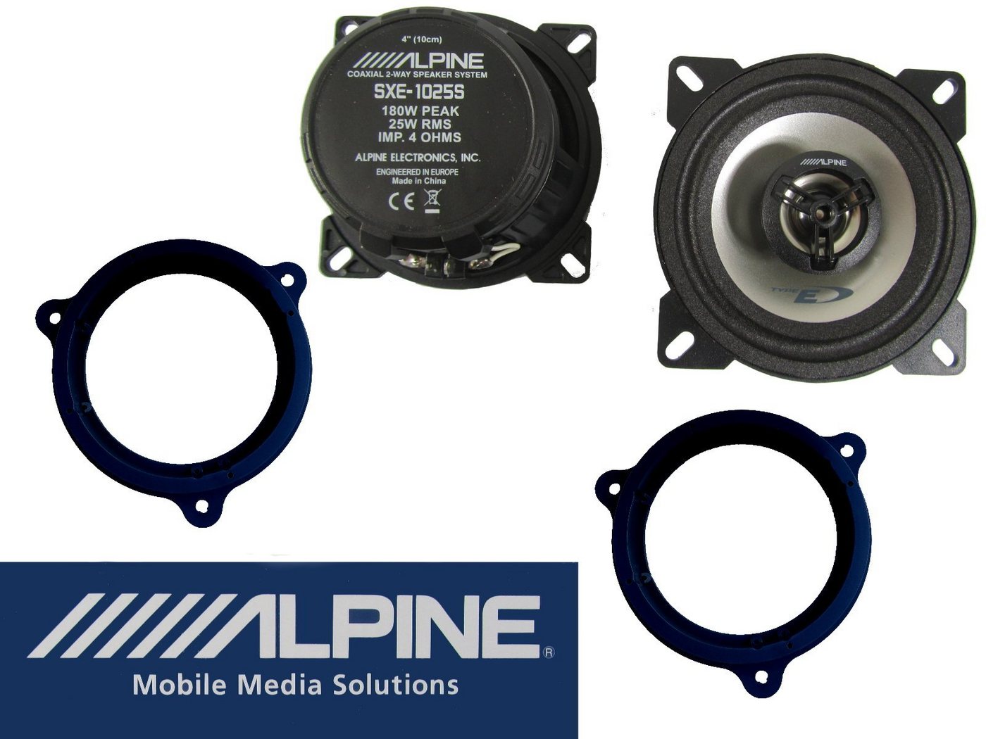 DSX Alpine Lautsprecher System Set Tür vorn passend fü Auto-Lautsprecher (25 W) von DSX