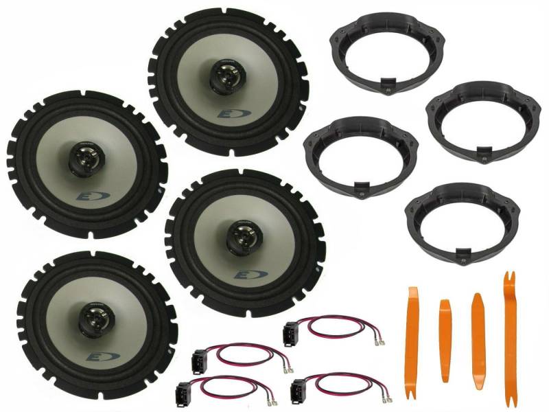 DSX Alpine Set für Mercedes C-Klasse Limousine W204 Bj 07-13 Tür vorn hint Auto-Lautsprecher (80 W) von DSX