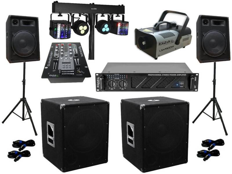 DSX DJ Set Mixer Anlage Nebel LED Licht Verstärke Musikanlage Party-Lautsprecher (2000 W) von DSX