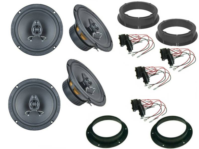 DSX Ground Zero Boxen Set für VW Touran 1T Bj 03-15 Tür vorne hinten 240 W Auto-Lautsprecher (160 W) von DSX