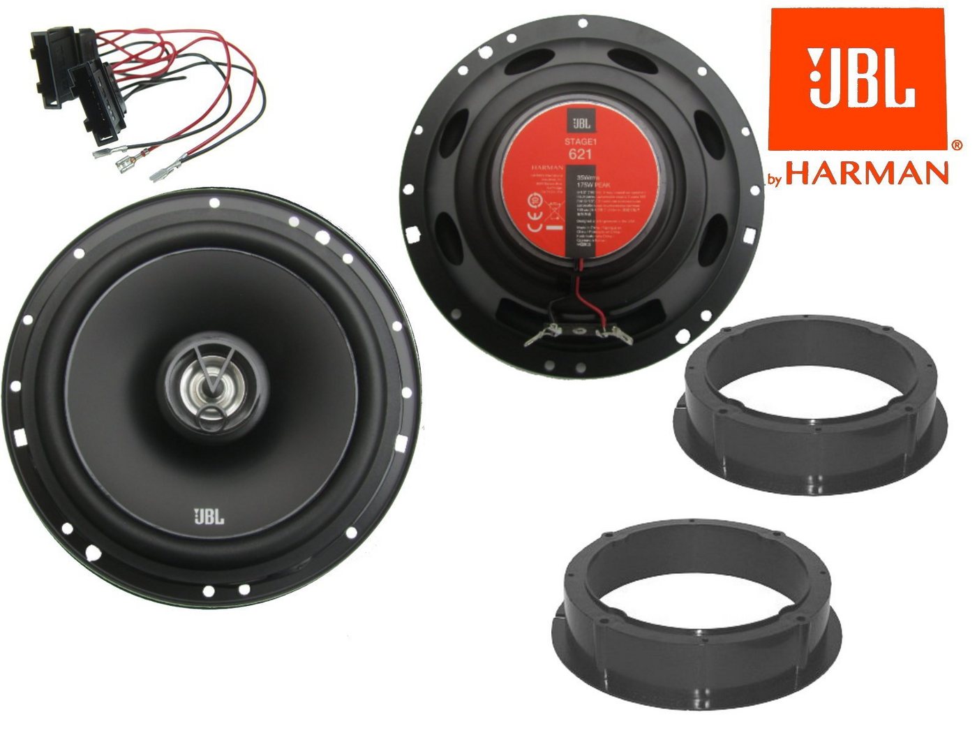 DSX JBL 2 Wege Lautsprecher Set für VW Jetta 4 Bj 11-1 Auto-Lautsprecher (35 W) von DSX