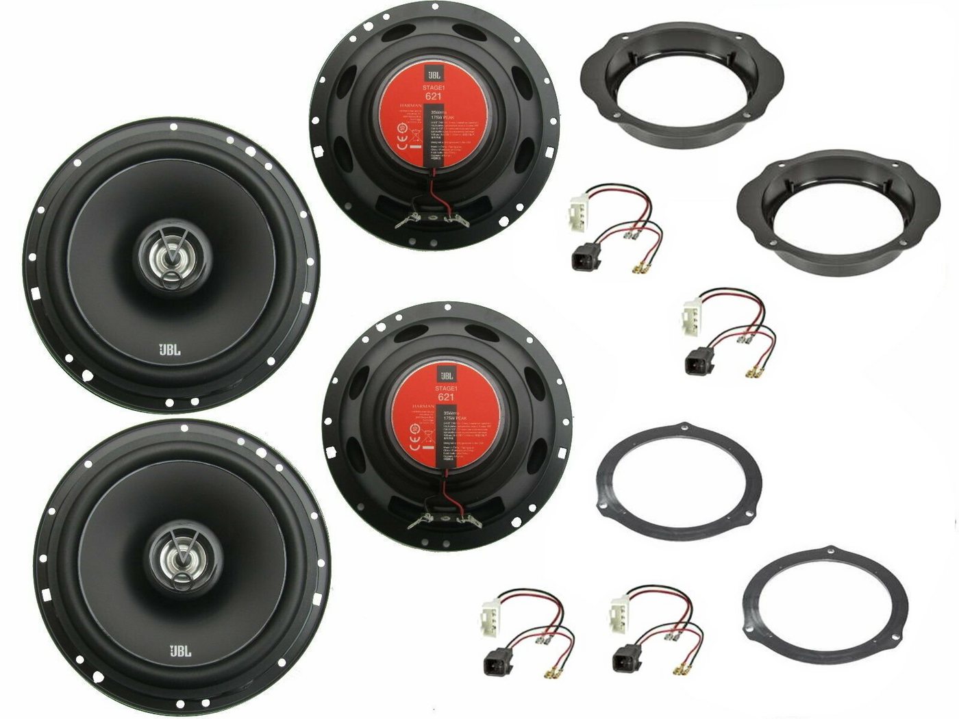 DSX JBL Boxen Einbauset für Ford Focus DA3 Bj 04-10 Tür Vorne hinten 700W Auto-Lautsprecher (140 W) von DSX