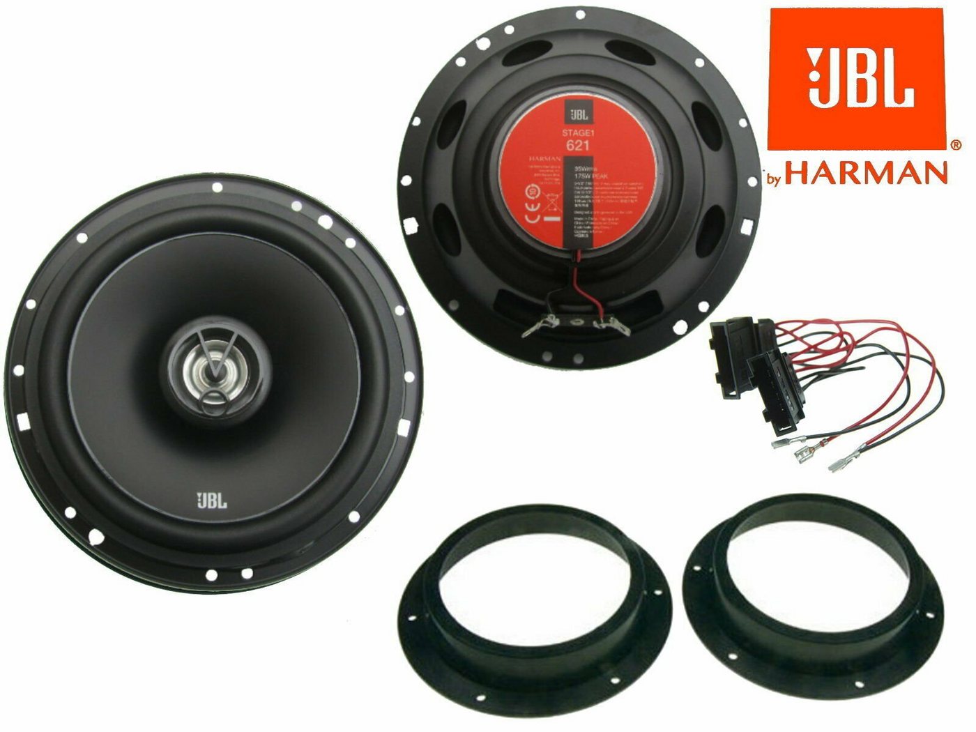 DSX JBL Einbau Set Tür für VW T6 T5 Bus Multivan ab 2003 350 Watt Auto-Lautsprecher (70 W) von DSX