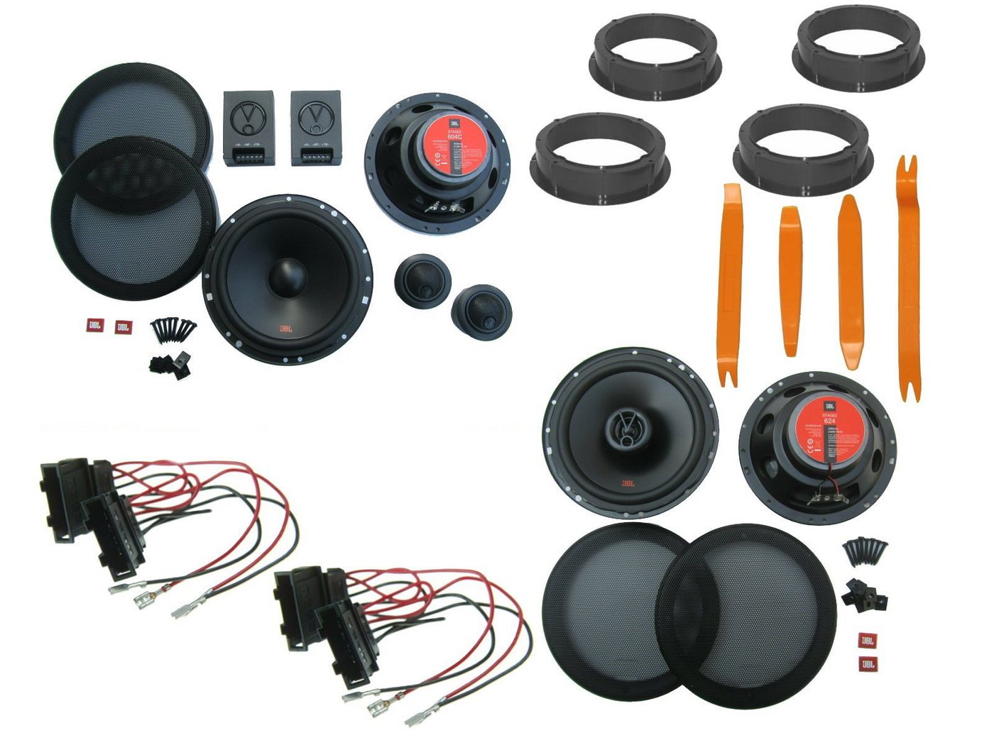 DSX JBL Lautsprecher Ser für Skoda Roomster Baujahr 06-15 Tür vorn hinten Auto-Lautsprecher (85 W) von DSX