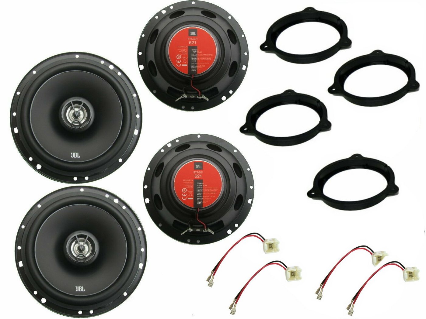 DSX JBL Lautsprecher Set für Dacia Lodgy SD Bj 12-22 Tür vorn hinten 700 W Auto-Lautsprecher (70 W) von DSX