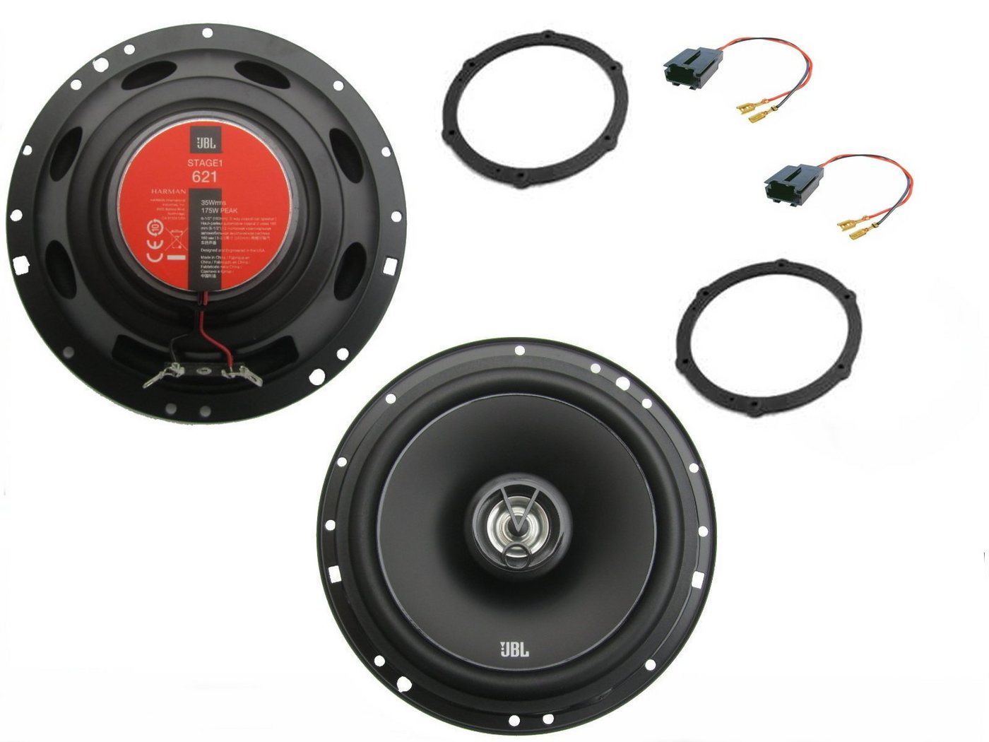 DSX JBL Lautsprecher Set für Peugeot 107 Bj 05-14 Tür vorne 350 Watt Auto-Lautsprecher (35 W) von DSX