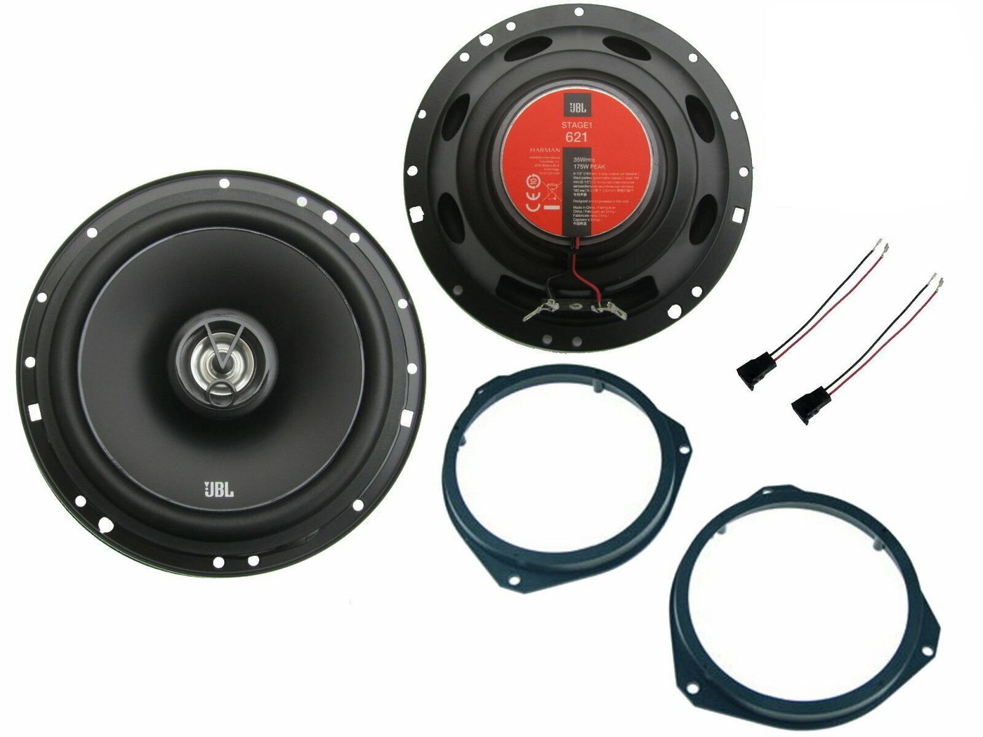 DSX JBL Lautsprecher Set für Peugeot Boxer Y Bj 07-23 Tür vorne 350 Watt Auto-Lautsprecher (35 W) von DSX