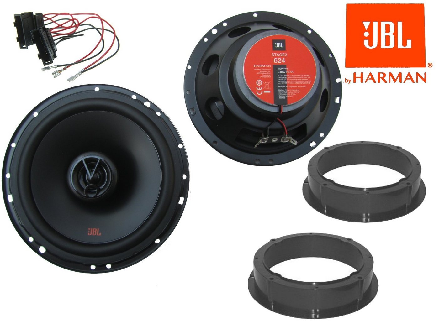 DSX JBL Lautsprecher Set für Skoda Kodiaq Tür vorne Auto-Lautsprecher (40 W) von DSX