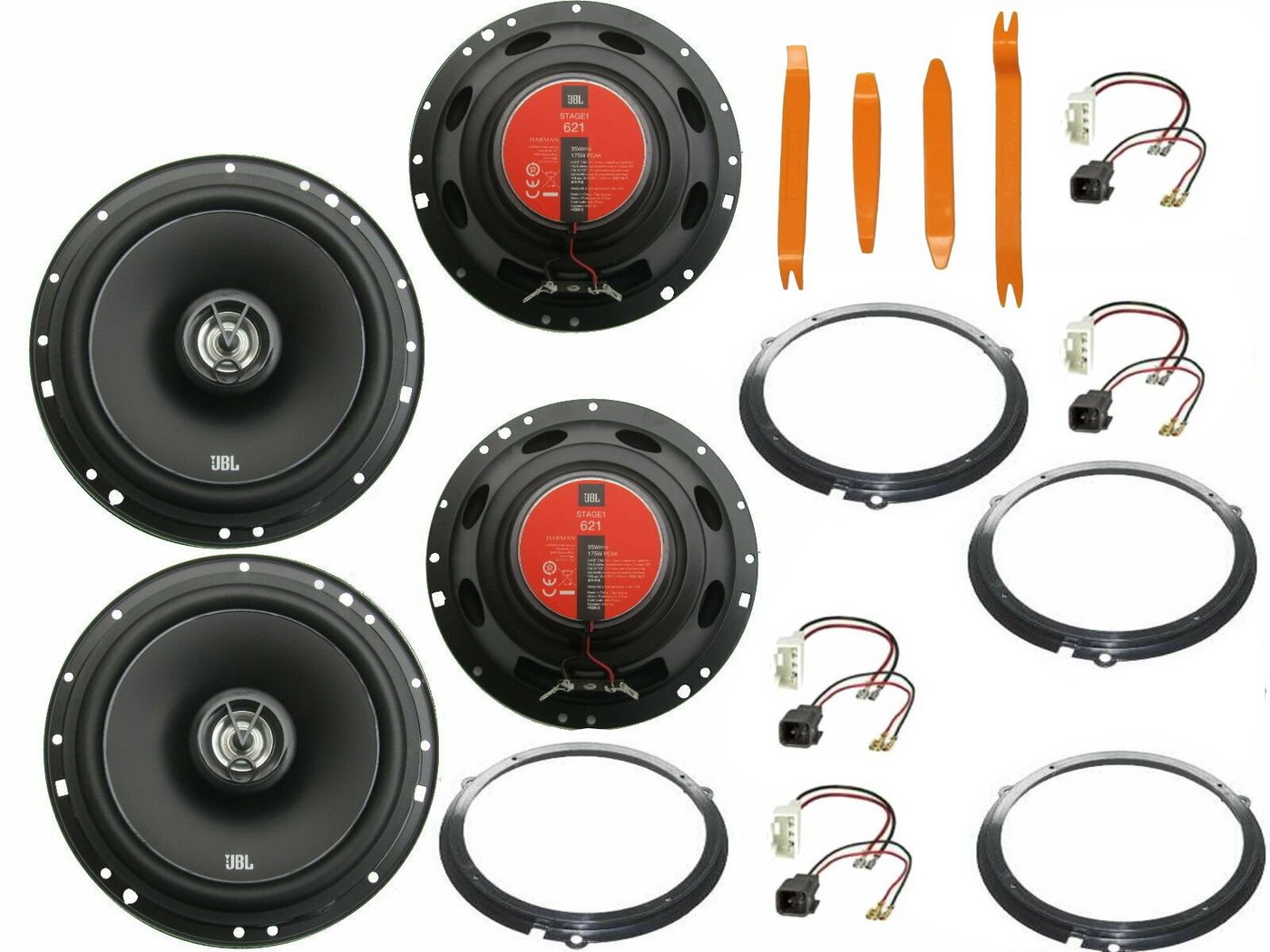 DSX JBL Set für Ford Focus DYB Bj 10-20 Tür vorne hinten Bügel 700 Watt Auto-Lautsprecher (140 W) von DSX