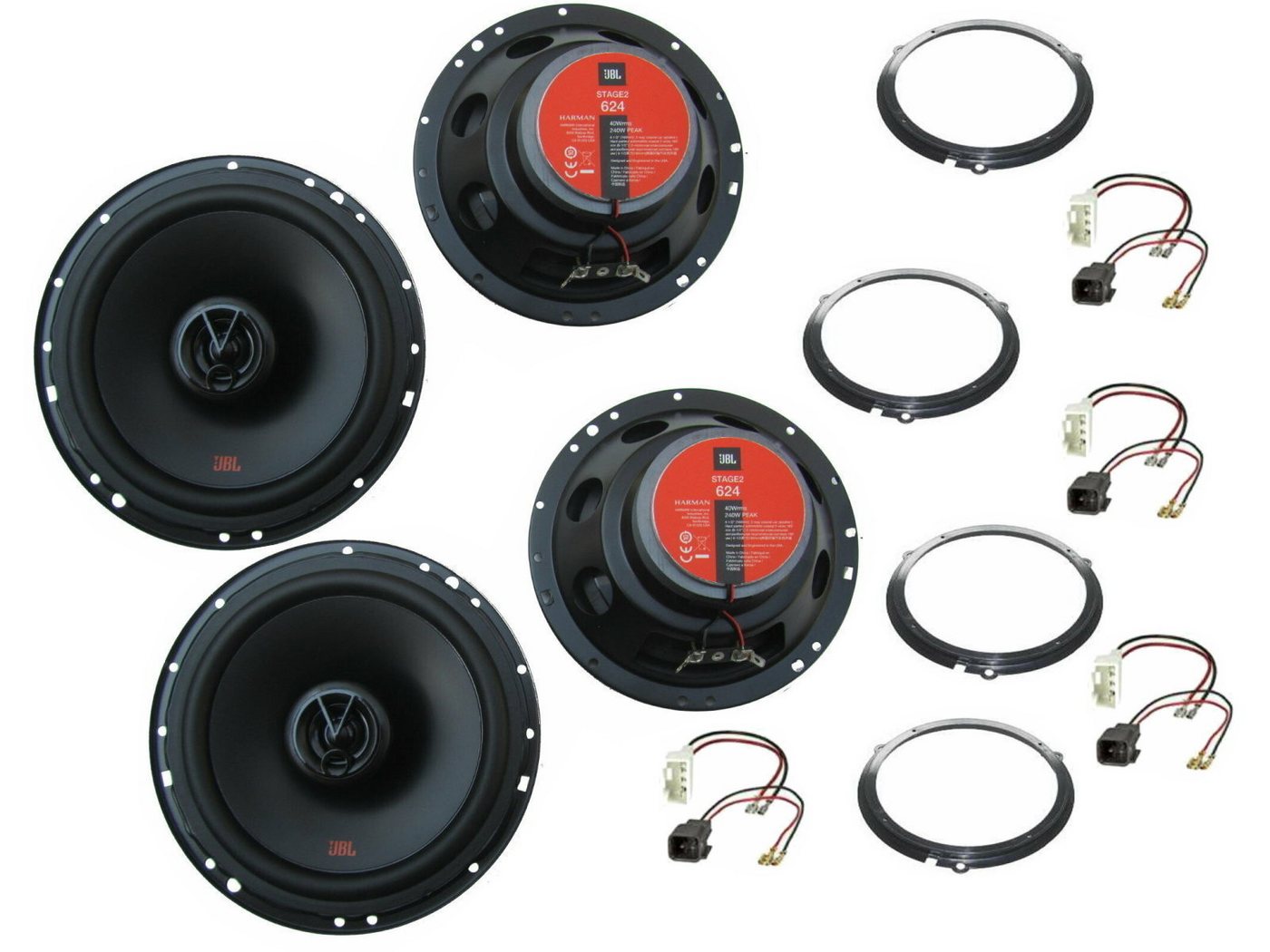 DSX JBL Set für Ford Transit Costum 2G FCC Bj 12-21 Tür vorne hinten 960 W Auto-Lautsprecher (160 W) von DSX