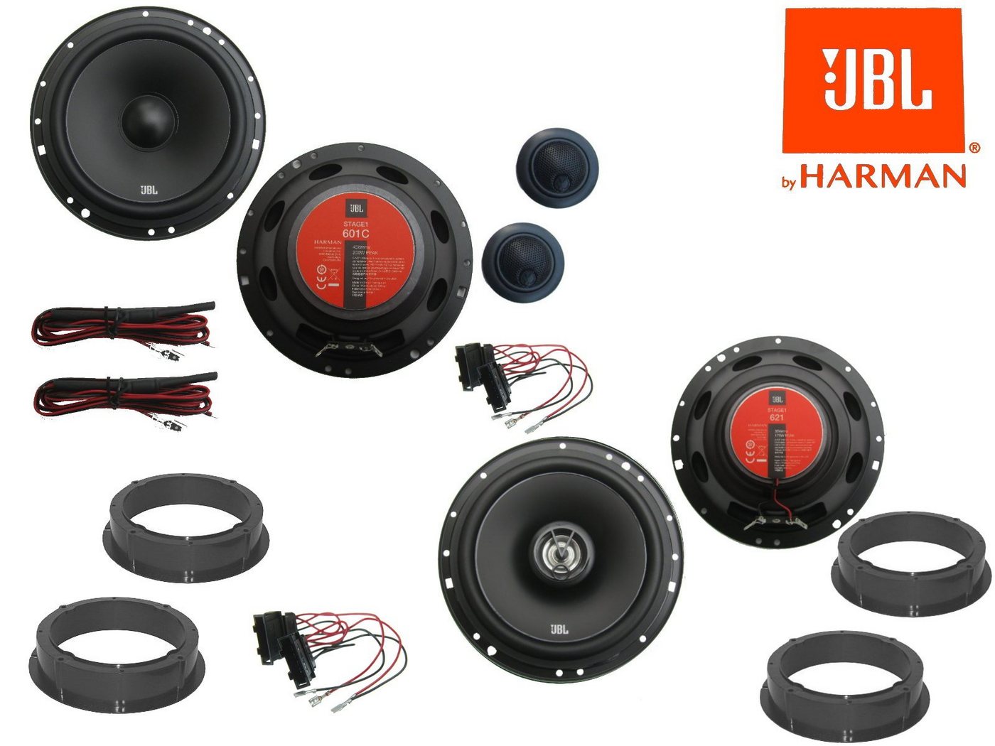 DSX JBL Set für VW Golf 6 VI Bj 08-13 Tür vorn hinten Auto-Lautsprecher (75 W) von DSX