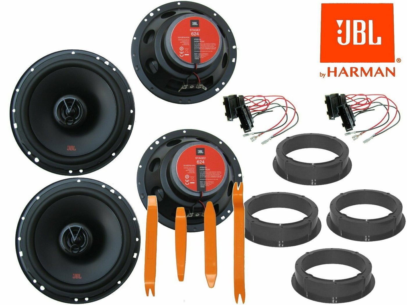DSX JBL für Seat Altea 04-15 Lautsprecher Komplett Set +Ausbau Werkzeug Auto-Lautsprecher (80 W) von DSX