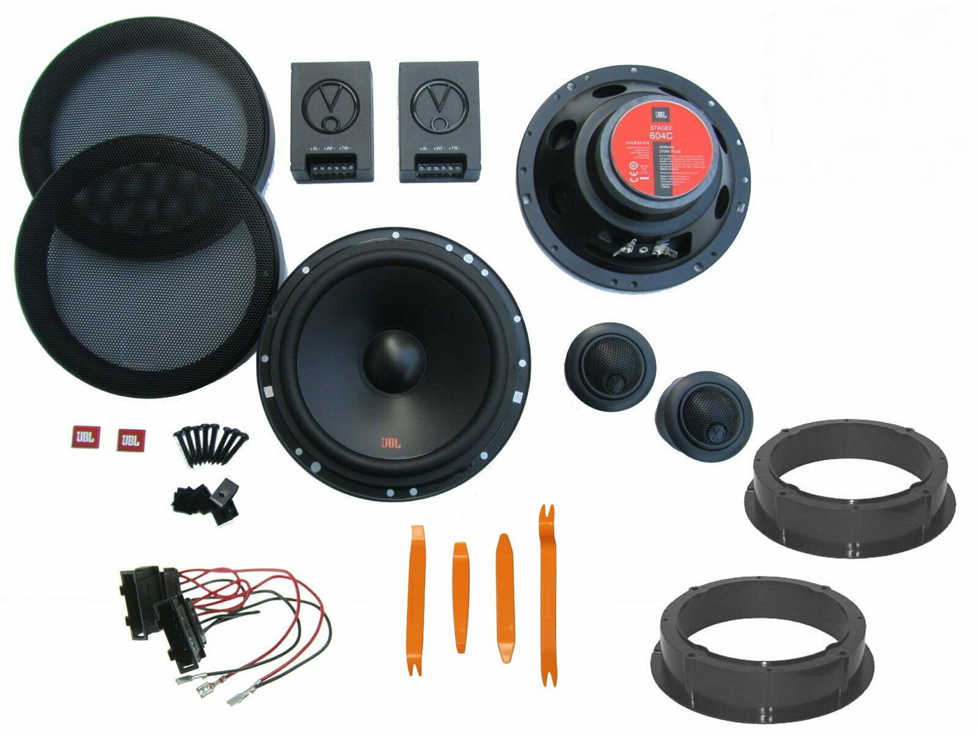 DSX JBL für Skoda Rapid Bj 12-19 Komponenten System Tür Vorn hinten Bügel Auto-Lautsprecher (45 W) von DSX