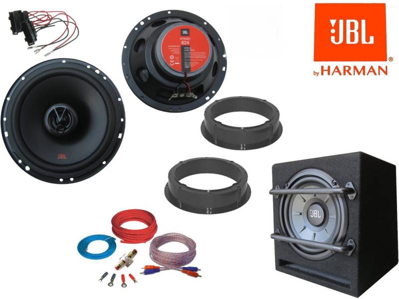 DSX JBL für VW Golf 4 IV Lautsprecher aktiv Subwoofer Set Tür Vorne Auto-Lautsprecher von DSX