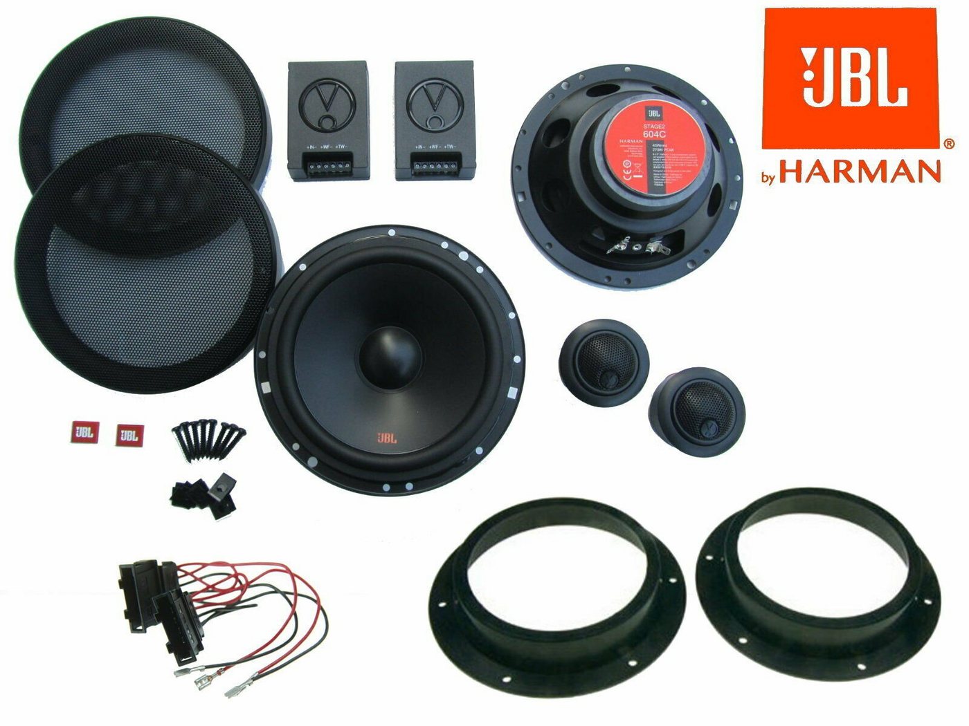 DSX JBL für VW Golf 5 V ab 2003 Kompo Lautsprecher Set Tür Vorn 540 W Auto-Lautsprecher (90 W) von DSX