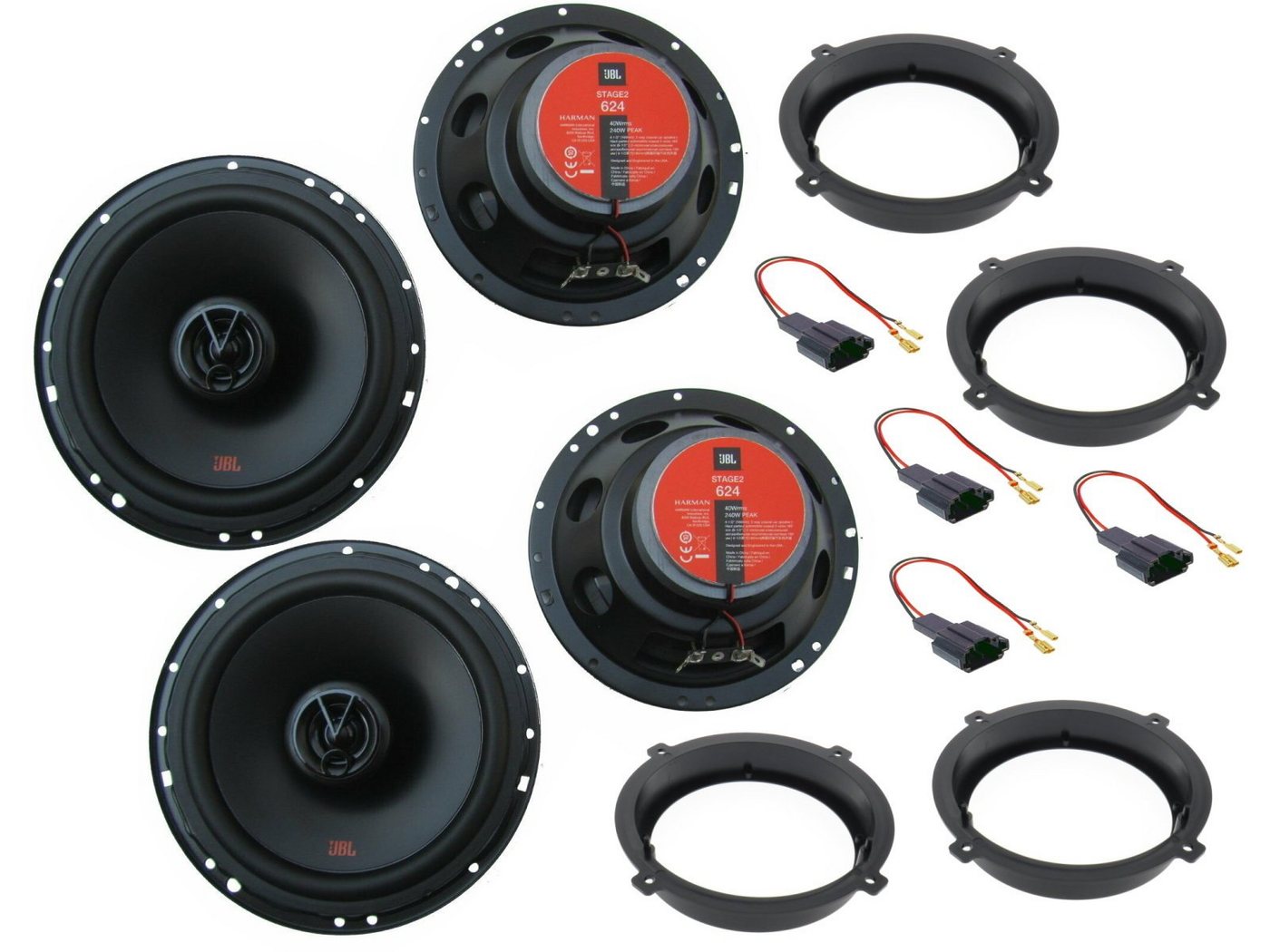 DSX JBL passend für Hyundai Tucson 15-22 Lautsprecher Set Tür Front Heck 9 Auto-Lautsprecher (160.00 W) von DSX