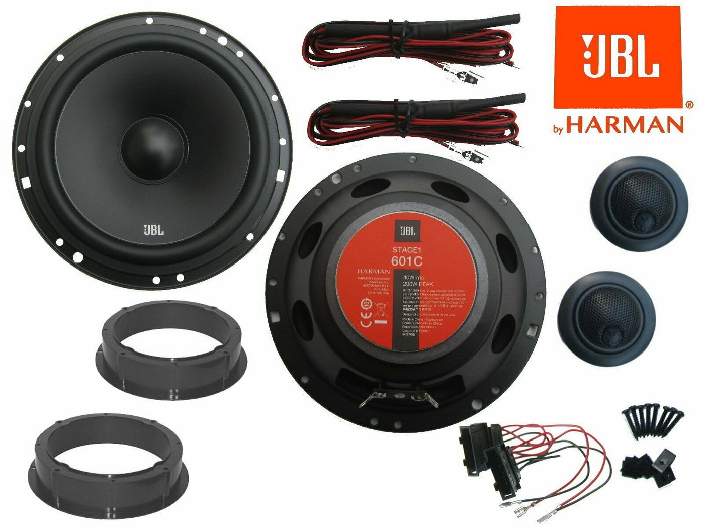 DSX JBL passend für VW Golf VI 6 Lautsprecher Set Tür Vorn Hinten 400 W Auto-Lautsprecher (80 W) von DSX