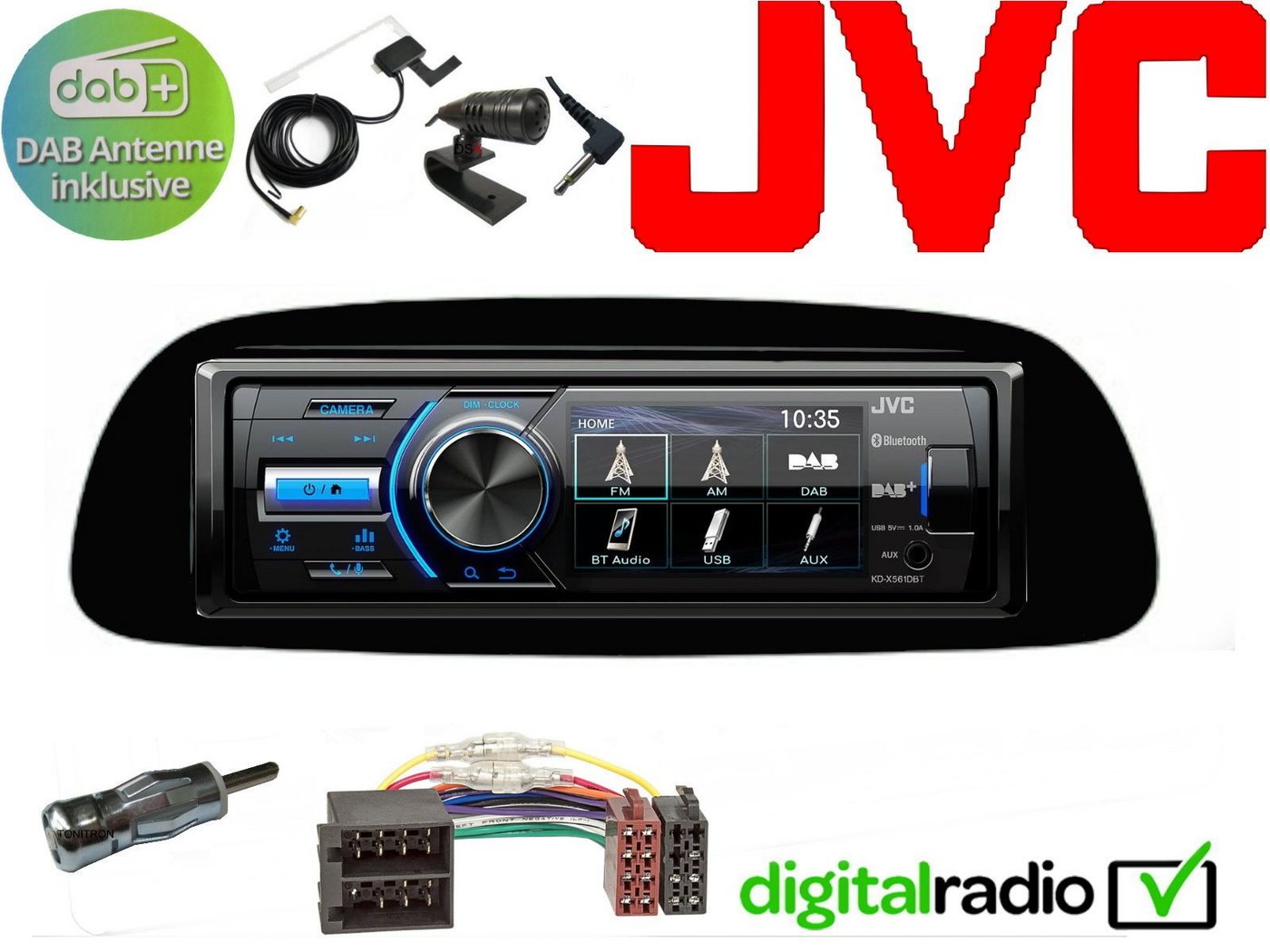 DSX JVC TFT Bluetooth DAB+ USB Radio für Sprinter Autoradio (Digitalradio (DAB), 45 W) von DSX