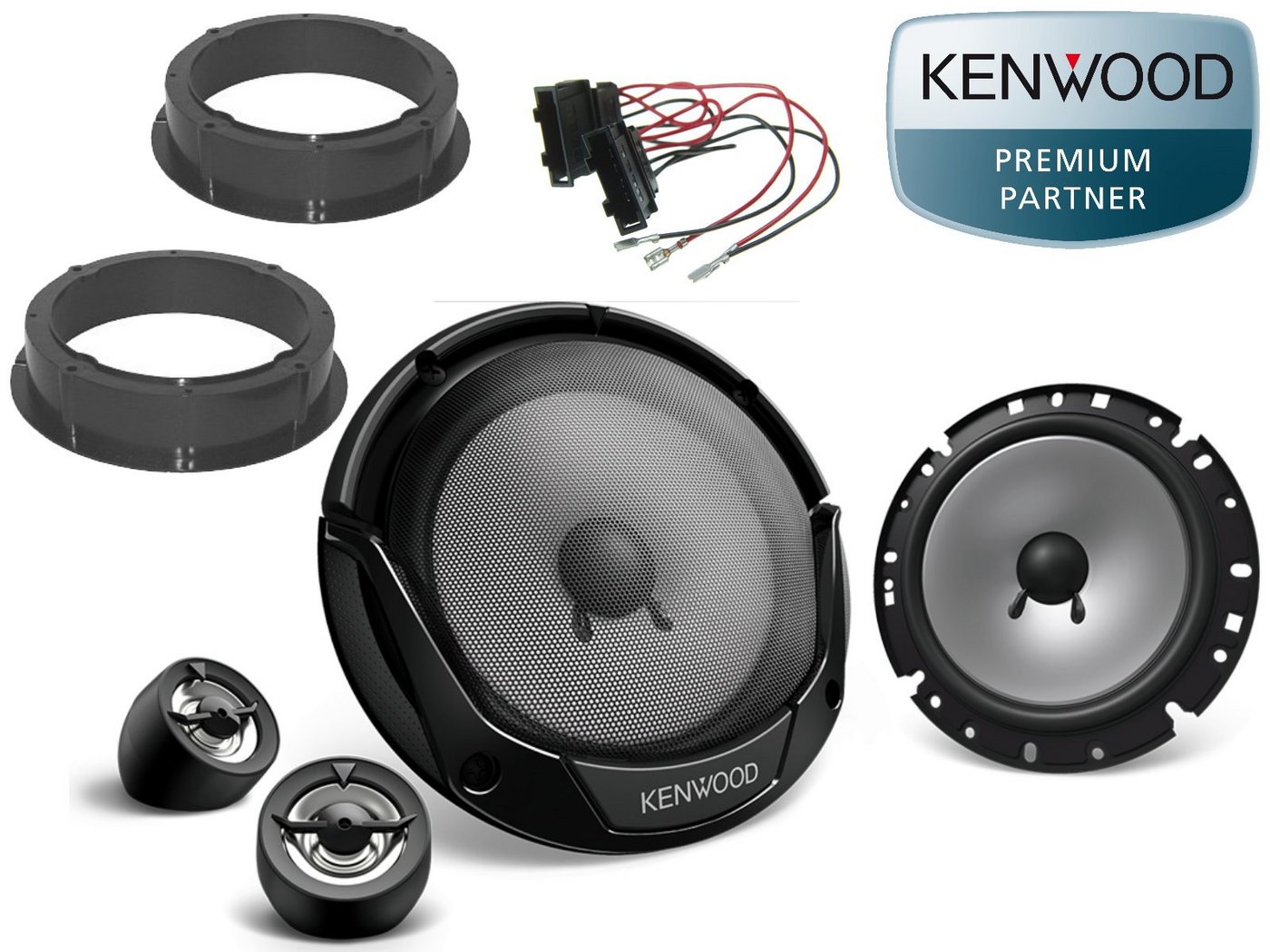 DSX Kenwood Lautsprecher Einbau Set Tür vorn / hinten Auto-Lautsprecher (30 W) von DSX