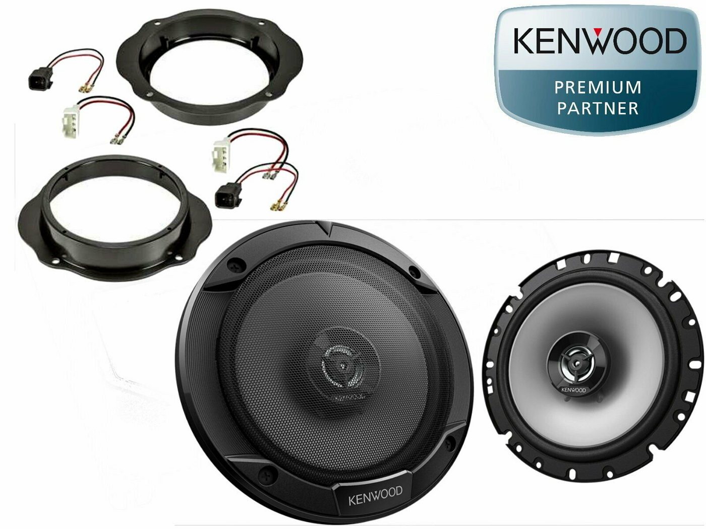DSX Kenwood passend für Ford Fiesta JD JH bis 08 Set Tür vorn 300 W Auto-Lautsprecher (30 W) von DSX