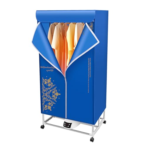Klappbarer Trockner mit Fernbedienung, DSYOGX Tragbar Elektrischer Wärmepumpentrockner Kleiderschrank Warmlufttrockner PTC 5-Schicht-Heizung Wäscheständer Trocknen von Kleidung Verwendet Werden von DSYOGX