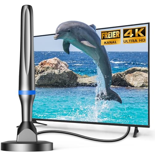 DTB DVBT2 Antenne - Zimmerantenne für Fernseher - 226km Reichweite 360° - dab antenne Mit Magnetfuß, 3m Koaxialkabel - Signalqualität durch ALU-Kern - Alle TV-Geräte DTB DVBT2 Antenne - Zimmerantenne für Fernseher - 226km Reichweite 360° - dab antenne Mit Magnetfuß, 3m Koaxialkabel - Signalqualität durch ALU-Kern - Alle TV-Geräte von DTB TECH