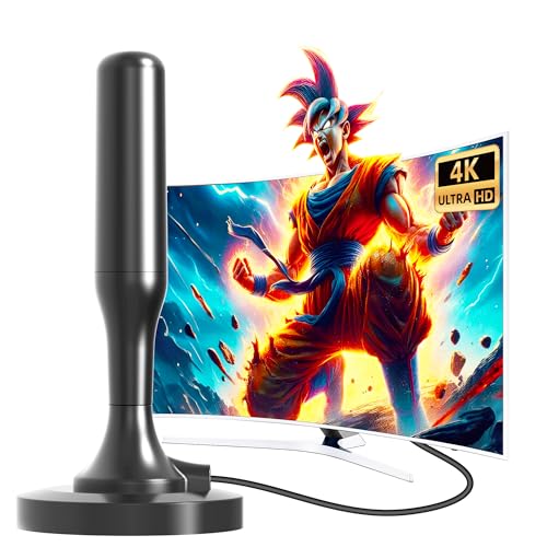 DTB TECH DTB DVBT2 Antenne - Zimmerantenne für Fernseher - 240km Reichweite 360° - dab antenne Mit Magnetfuß, 3m Koaxialkabel - Signalqualität durch ALU-Kern - Alle TV-Geräte DTB TECH DTB DVBT2 Antenne - Zimmerantenne für Fernseher - 240km Reichweite 360° - dab antenne Mit Magnetfuß, 3m Koaxialkabel - Signalqualität durch ALU-Kern - Alle TV-Geräte von DTB TECH