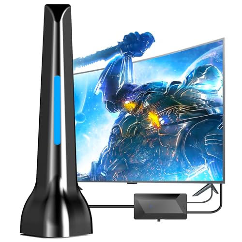 DVBT2 Antenne, DVBT2 Antenne mit Verstärker Innen, 420KM Großer Reichweite und 360° Empfang - HDTV Zimmerantenne für Fernseher mit Starkem Magnetfuß - Unterstützt 4K 1080P VHF/DAB/UHF - Alle TV-Geräte DVBT2 Antenne, DVBT2 Antenne mit Verstärker Innen, 420KM Großer Reichweite und 360° Empfang - HDTV Zimmerantenne für Fernseher mit Starkem Magnetfuß - Unterstützt 4K 1080P VHF/DAB/UHF - Alle TV-Geräte von DTB TECH