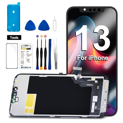 DTD Display für iPhone 13 LCD 6.1" Ersatz 3D Touch Digitizer Reparatur Kit 2024 (Modelle A2482, A2631, A2634, A2635, A2633) von DTD