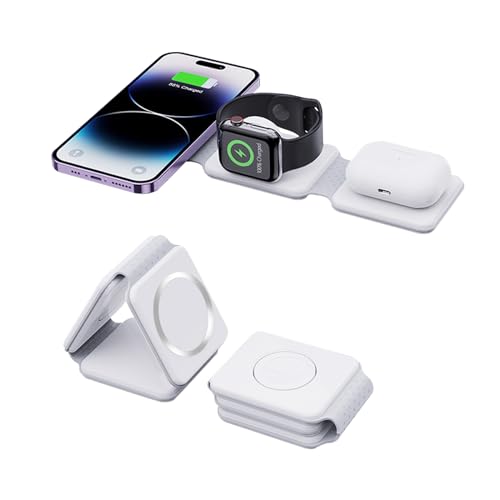 DTD Faltbares kabelloses Reiseladegerät, 3 in 1 Apple Ladestation Für Apple Watch und iPhone, Wireless Charger für iPhone 15 14 13 12 Pro Max Plus, für Apple Watch 9/Ultra/8/7/6/SE/5/4/3/AirPods DTD Faltbares kabelloses Reiseladegerät, 3 in 1 Apple Ladestation Für Apple Watch und iPhone, Wireless Charger für iPhone 15 14 13 12 Pro Max Plus, für Apple Watch 9/Ultra/8/7/6/SE/5/4/3/AirPods von DTD