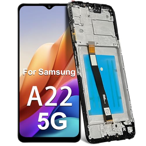 DTD LCD Bildschirm für Samsung Galaxy A22 5G SM-A226B, SM-A226B/DS, SM-A226B/DSN Ersatz Display Touchscreen Digitizer Reparaturteile (6,6 Zoll, Schwarz mit Rahmen) von DTD