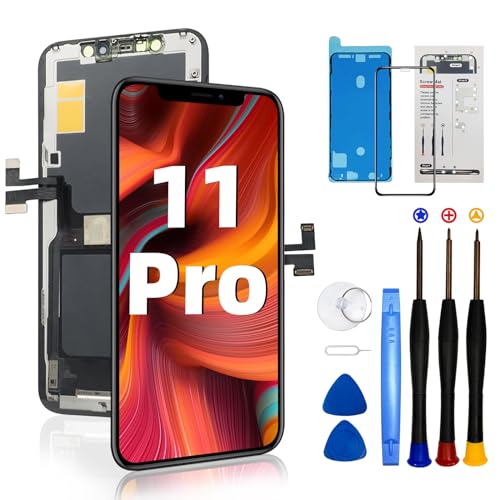 DTD iPhone 11 PRO LCD 5.8" Ersatzbildschirm FHD Touchscreen 3D Touch Digitizer Rahmen und Reparatur Kit (Modelle A2160, A2217, A2215) von DTD