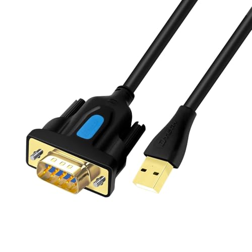 DTECH USB-auf-Seriell-Adapter DB9 RS232 Kabel Prolific Chip PL2303 DB 9 Stecker Kabel 1,8 m kompatibel mit Windows 11 10 8 7 Mac Linux (1 m) von DTECH