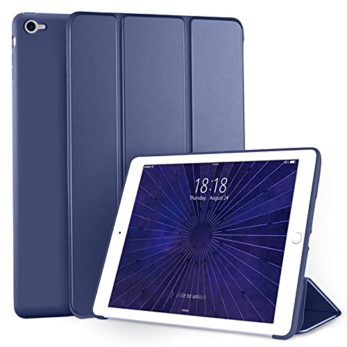 DTTO Hülle für iPad Air 2 (2014 Release), Ultradünn Leichte Stand Schutzhülle Shell mit Flexibler Weicher TPU-Rückseite für Apple iPad Air 2 (Modell A1566/A1567), Navy von DTTO