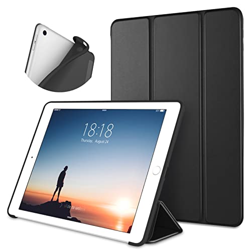 DTTO Hülle für iPad 9.7 2018 iPad 6. Generation/2017 iPad 5. Generation, Leicht Smart Cover mit Weicher TPU-Rückseite für iPad 9.7 2018/2017 [Auto Schlafen/Wachen] – Schwarz von DTTO