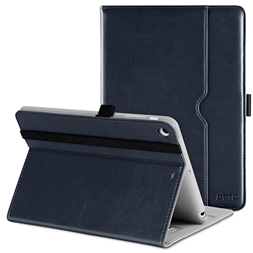 DTTO Schutzhülle für iPad Mini 1 2 3, aus hochwertigem Leder, mit Standfunktion in verschiedenen Winkeln und automatischer Schlaf- Weckfunktion, Vordertasche Apple Blau von DTTO