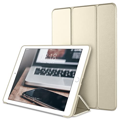 DTTO Schutzhülle für iPad Mini 3/2 / 1, Ultra dünn, leicht, Smart Case, dreifach faltbar, mit flexiblem weichem TPU, für iPad Apple Mini, Mini 2, Mini 3 [Auto Sleep/Wake], goldfarben Gold von DTTO