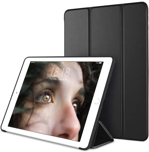 DTTO Schutzhülle für iPad Mini 3 / 2 / 1, ultradünn, leicht, dreifach faltbar, mit flexibler weicher TPU-Rückseite, für Apple Mini, Mini 2, Mini 3 [automatische Sleep/Wake], Schwarz von DTTO