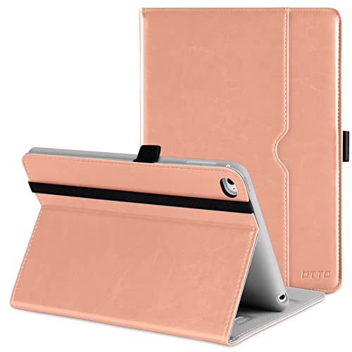 DTTO Schutzhülle für iPad Mini 4, Premium-Leder, Folio-Ständer, mit Multi-Winkel-Ansicht und automatischer Wake-Sleep-Funktion, Vordertasche für iPad Mini 4, Roségold von DTTO