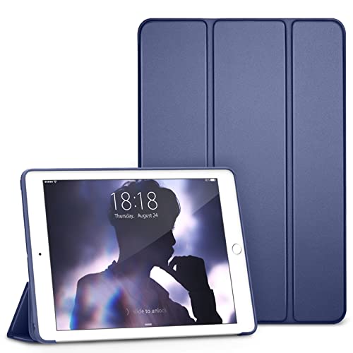 DTTO Schutzhülle für iPad Mini 4, kratzfest, ultradünn, leicht, automatische Sleep/Wake-Funktion, dreifach faltbar, mit flexibler weicher TPU-Rückseite, Marineblau von DTTO