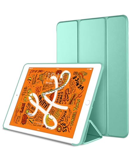 DTTO Schutzhülle für iPad Mini 5. Generation 2019, Smart Cover, dreifach faltbar, Standfunktion, weiche Rückseite für iPad Mini 5 2019 / iPad Mini 4 2015 [Auto Sleep/Wake] mintgrün von DTTO