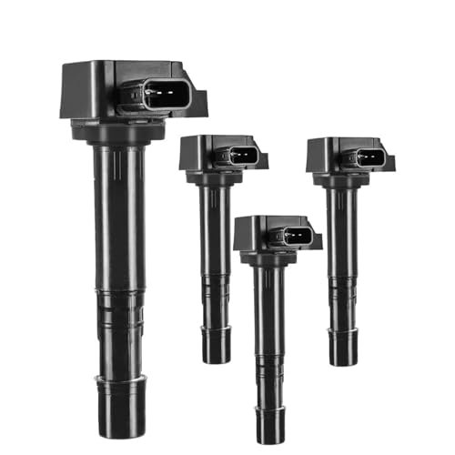 DTYBJN Ignition Coil 30520P8EA01 Zündspulen passend für Honda für Acura für Odyssey für Accord für MDX für C1221 Zündungskabel(4PCS) von DTYBJN