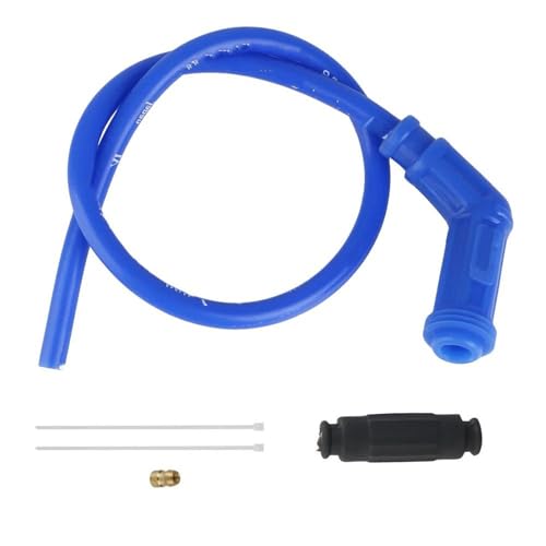 Ignition Coil Lridium Kabel Zündkerze Motorrad Lgnition Spule Universal Für Dirt Bike Racing Go Kart ATV Roller Moto Zündungskabel(120 angle Blue) von DTYBJN