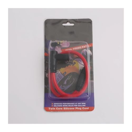 Ignition Coil Universal Motorrad Zündspule Zündkerze Iridium Power Kabel Für Dirt Bike Go Kart ATV Roller Moped Zündungskabel(Red) von DTYBJN