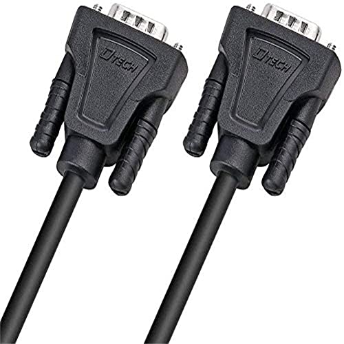 DTECH 1,5 Fuß DB9 serielles Kabel COM-Port Stecker auf Stecker RS232 gerade durch 9 poliges Daten kabel (0,5 Meter, schwarz) von DTECH