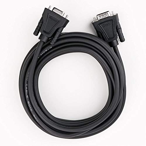 DTECH DB9 RS232 Serielles Kabel Stecker Buchse Null modem kabel Volle Handshake 7 Draht Frequenzweiche für die Datenkommunikation (3 m, schwarz) von DTECH