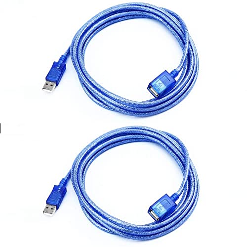 DTech USB 2.0 Verlängerungs kabel USB A-Stecker zu A-Buchse Kabel (2 Pack, 3m) von DTech